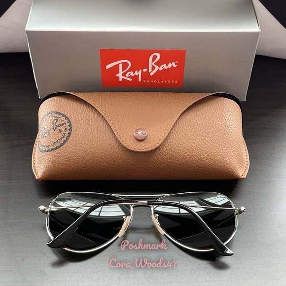 RayBan Aviator Silver Flash Lenses RB3025 Silver Frame 58 / 62 Unisex New - Picture 8 of 16